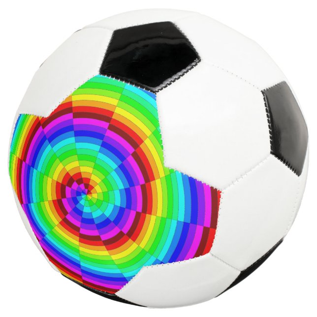 Ballon De Foot Spirale arc-en-ciel (3/4)