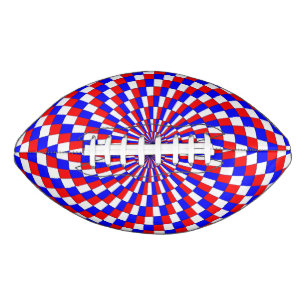 Ballon De Foot Spirale bleue rouge blanc par Kenneth Yoncich
