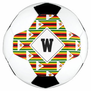 Ballon De Foot Stylé ZIMBABWE FLAG Monogramme balle de soccer