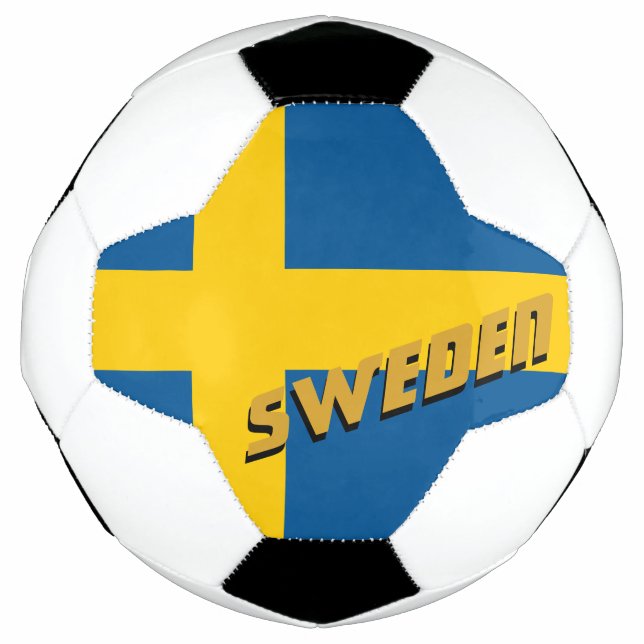 Ballon De Foot Suède Football & Drapeau suédois / Sports (Devant)