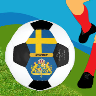 Ballon De Foot Suède Personnalisée, Drapeau, Bal Photo Football