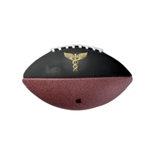 Ballon De Foot Symbole caducee polygonal or