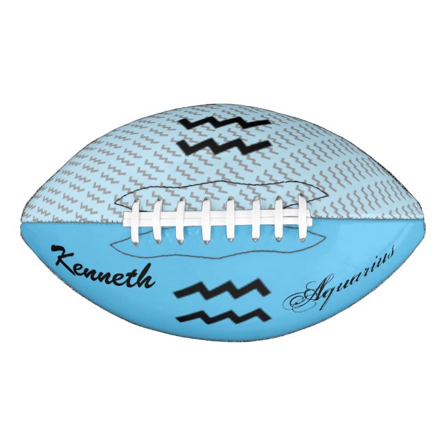 Ballon De Foot Symbole Zodiaque Aquarius Standard par K Yoncich (Devant)