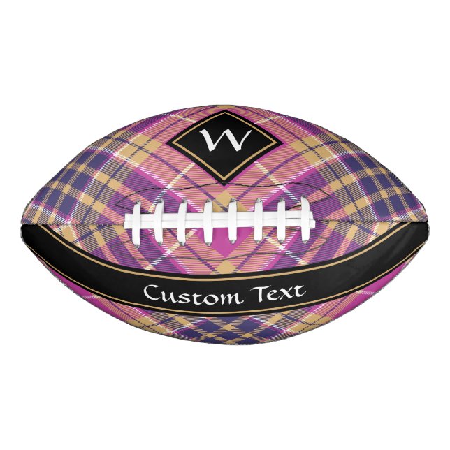 Ballon De Foot Tartan rose, or et bleu (Devant)