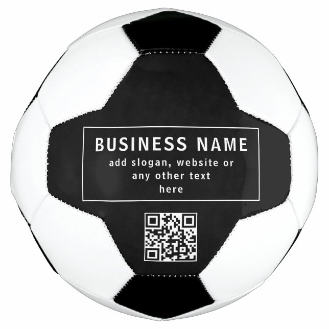 Ballon De Foot Télécharger le code QR ou le logo | Noir moderne (Devant)