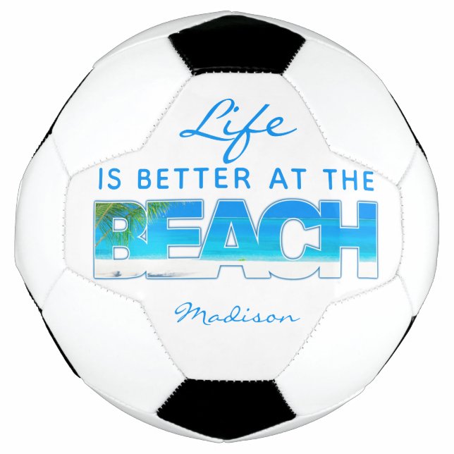 Ballon De Foot Texte personnalisé BEACH (Devant)