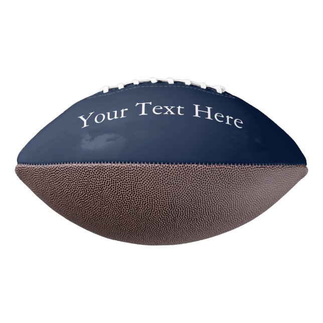 Ballon De Foot Texte personnalisé Marine bleu blanc Monogramme Ca (Tourné à 270°)