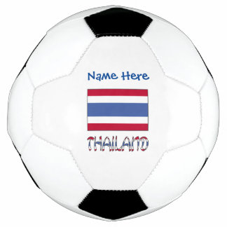 Ballon De Foot Thailand Thai Flag Blue Personalized Name