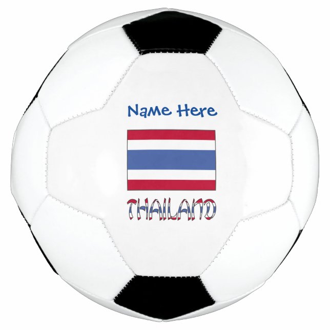 Ballon De Foot Thailand Thai Flag Blue Personalized Name (Devant)