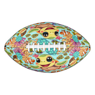 Ballon De Foot Tortue de mer Bébé heureux et mignonne personnage