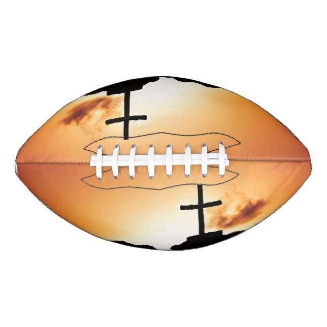 Ballon De Foot Traverser la silloette au crépuscule (Devant)