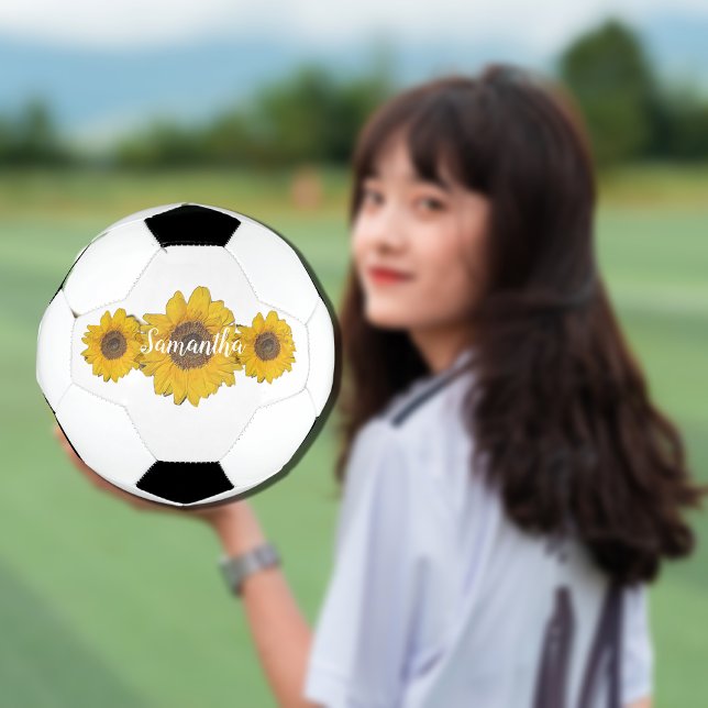 Ballon De Foot trio tournesol - ajouter le nom (Créateur téléchargé)