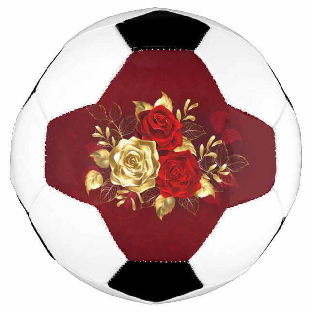 Ballon De Foot Trois Roses de bijoux (Devant)