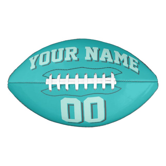 Ballon De Foot TURQUOISE Football Personnalisé (Devant)