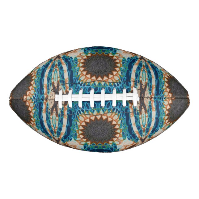 Ballon De Foot Turquoise Gold Sun Southwestern Art (Devant)