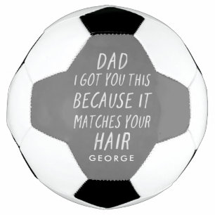 Ballon De Foot Typographie moderne drôle papa gris cheveux fête d