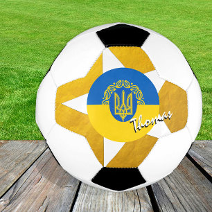 Ballon De Foot Ukraine Football & Gold drapeau ukrainien
