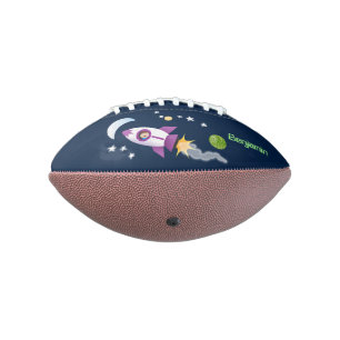 Ballon De Foot Un adorable vaisseau-fusée dans l'espace dessin an