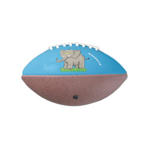 Ballon De Foot Un joli éléphant drôle avec un oiseau sur le tronc