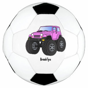 Ballon De Foot Un Pink Monster Cartoon