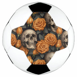 Ballon De Foot Une série de crânes et de roses Design 11