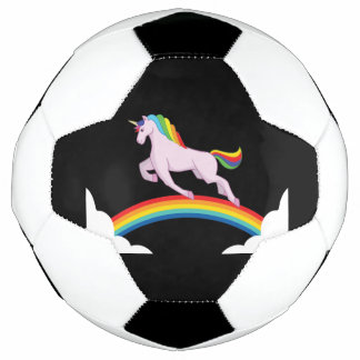 Ballon De Foot Unicorne avec arc-en-ciel