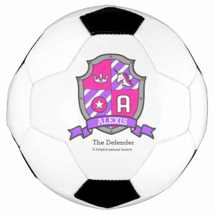 Ballon De Foot Unicorne Girls nom signifiant Alexis rose violet S