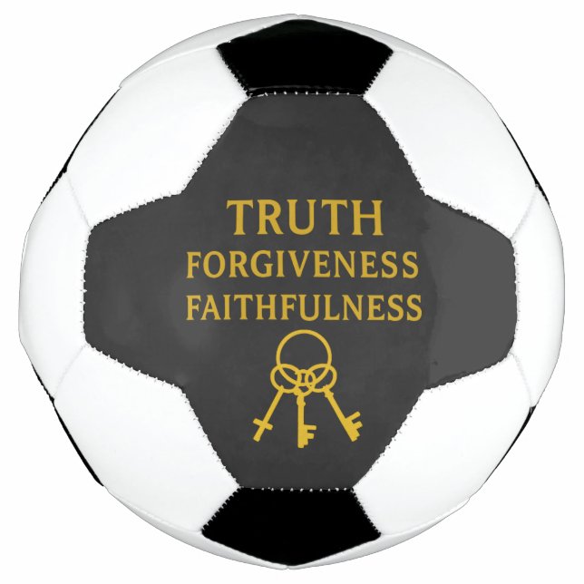 Ballon De Foot Vérité, Pardon, Foi (Devant)
