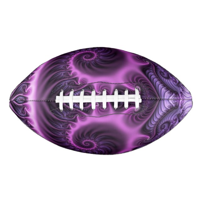 Ballon De Foot Vivid Cool Abstrait rose violet Fractal Art Spiral (Devant)