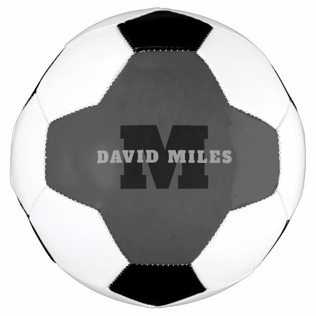Ballon De Foot Votre nom ou nom commercial | Masculine moderne Gr (Devant)