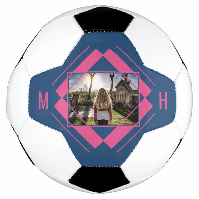 Ballon De Foot VOTRE photo et votre volley de soccer monogramme (Devant)