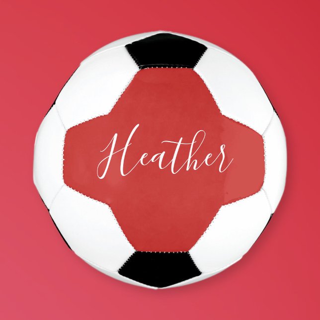 Ballon De Foot Votre script blanc personnalisé en rouge (Créateur téléchargé)