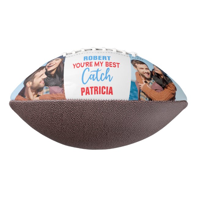 Ballon De Foot Vous êtes mon meilleur Catch Custom 2 Photo Couple (Tourné à 270°)