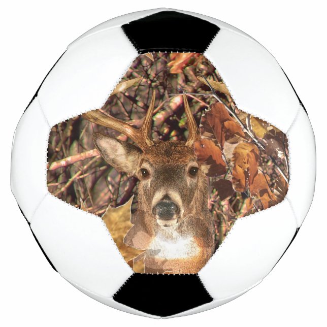 Ballon De Foot White Tail Deer Head Fall Energy Spiré sur un (Devant)