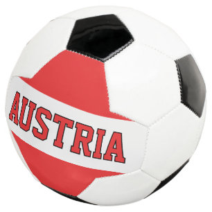 Ballon de football drapeau autrichien pour support