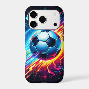 Ballon de football électrique futuriste éclair