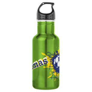 Ballon de football et bouteille appelée par floc