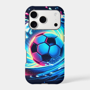 Ballon de football futuriste sur l'océan surf