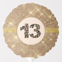 13e anniversaire de la fête Leopard Gold Glam Part