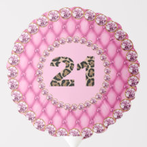 21e Anniversaire Fête Tufted rose Rhinestone Ballo