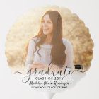 2 Photo Diplômé Élégant Noir Script Année de Promo