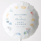 Affiche de bienvenue Baby shower de l'espace extra