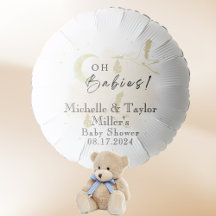 Baby shower de ballon en Mylar Bouches jumelles ne