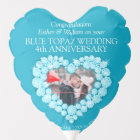 Blue topaz 4e anniversaire mariage photo personnal