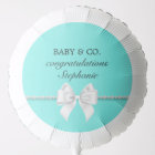 Elégant Baby shower Turquoise Aqua Glam Pearls Tif