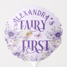 Fée du premier anniversaire florale aquarelle viol