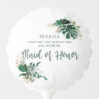 Feuilles tropicaux modernes Chic Maid of Honor Pro