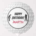 Golf Ball Silhouett Joyeux Anniversaire Accessoire