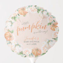 Petit Citrouille Automne Aquarelle Or Baby Shower