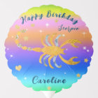 Rainbow Scorpio Gold Stars & Hearts Anniversaire